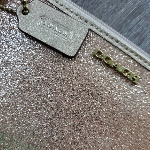 Gold glitter Coach wristlet - Picture 3 of 6